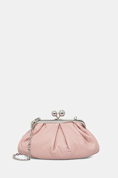 Weekend Max Mara poșetă de piele PRATI culoarea roz, 2525516204600
