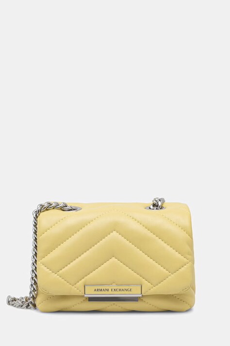 Armani Exchange listonoszka damska z imitacji skóry żółta 948587 4R742