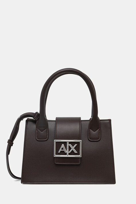 Armani Exchange torebka tote damska z imitacji skóry brązowa XW000306 AF12039