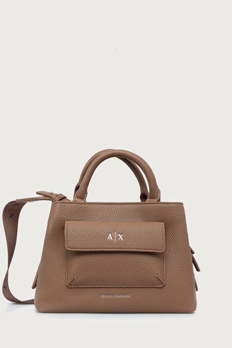 Armani Exchange crossbody torba za žene od imitacije kože bež XW001546 AF17019