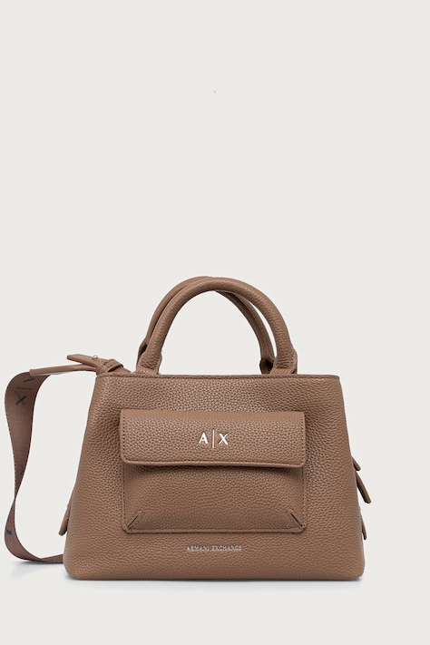 Armani Exchange crossbody torba za žene od imitacije kože bež XW001546 AF17019
