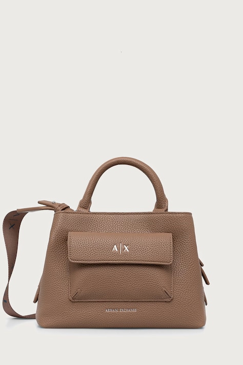 Armani Exchange чанта crossbody дамска от имитация на кожа бежова XW001546 AF17019