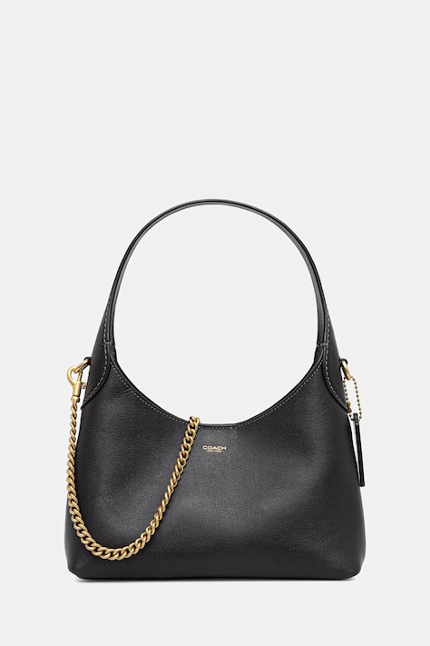 Кожаная сумочка Coach Brooklyn 23 цвет чёрный CW614