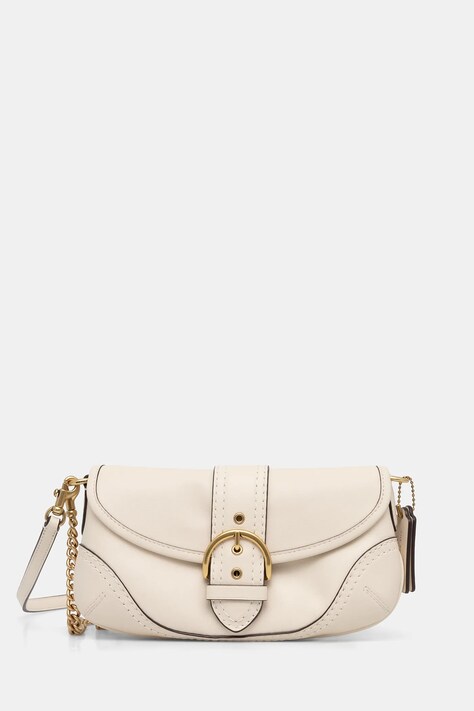 Δερμάτινη τσάντα Coach Soho 25 χρώμα: μπεζ, CAN44