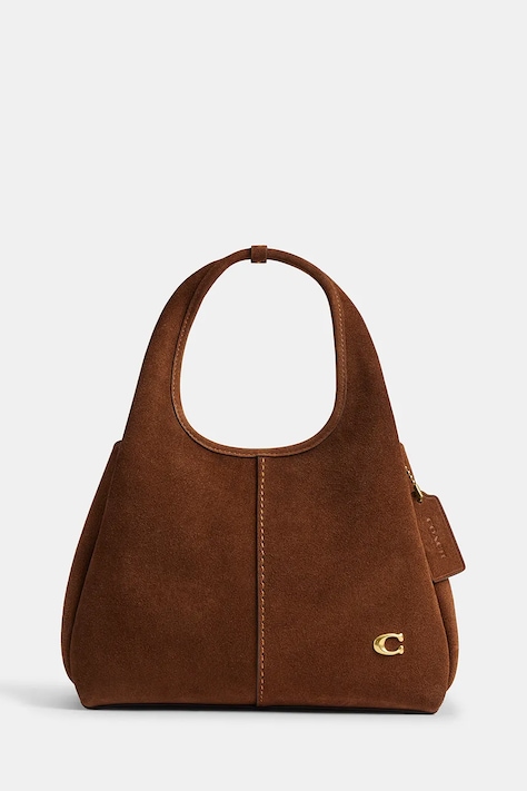 Coach crossbody kabelka dámská semišová Suade Lana Shoulder Bag 23 hnědá CBZ95