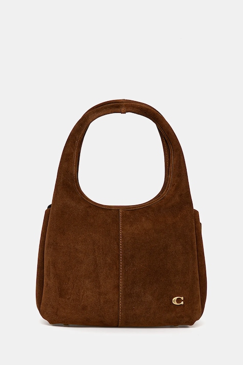 Coach suede handbag Lana brown color CBZ96