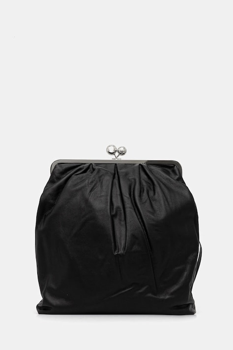 Weekend Max Mara ghiozdan de piele MIRANO culoarea negru, mare, uni, 2525516015600