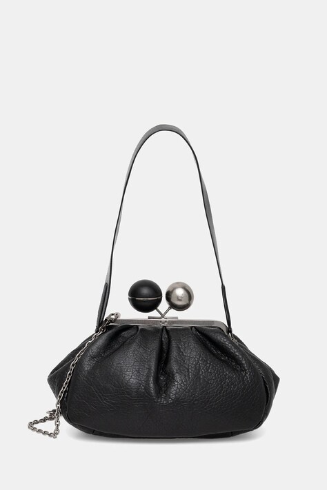 Weekend Max Mara geantă de piele LECITO culoarea negru, 2525516075600
