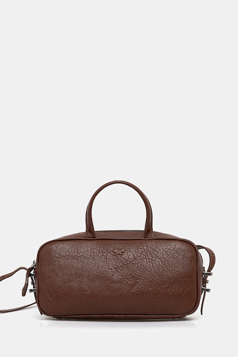 Kožená kabelka Weekend Max Mara TUNDRA hnedá farba, 2525516095600
