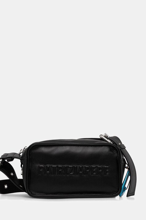 Patrizia Pepe geantă de piele culoarea negru, 2B0153 L113