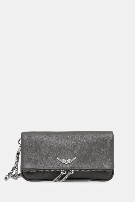 ZADIG&VOLTAIRE torebka skórzana kolor szary LWBA03975