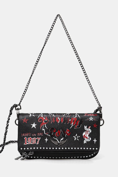 Кожена чанта ZADIG&VOLTAIRE в черно LWBA04040