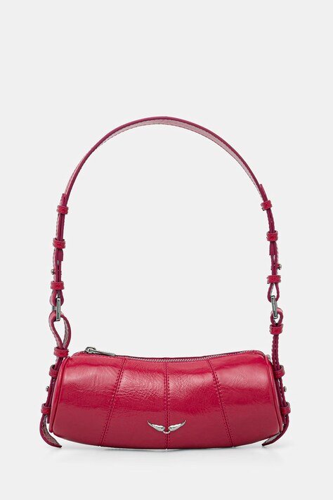 Zadig&Voltaire μικρή τσάντα γυναικεία από δέρμα LE ROUDOUDOU VINTAGE PATENT ροζ LWBA04133