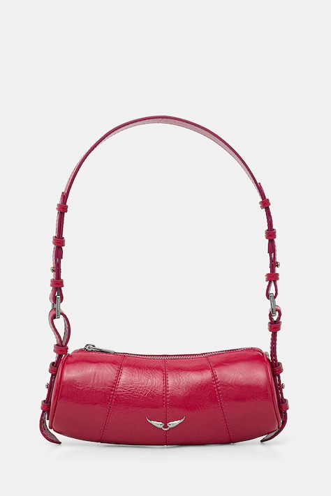 Zadig&Voltaire μικρή τσάντα γυναικεία από δέρμα LE ROUDOUDOU VINTAGE PATENT ροζ LWBA04133