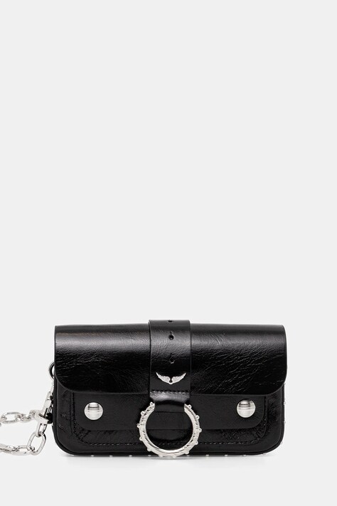 ZADIG&VOLTAIRE torebka skórzana kolor czarny LWBA03910