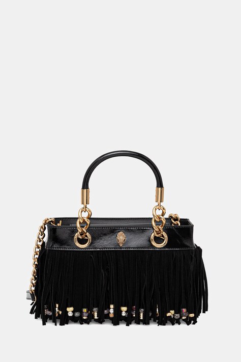 Kurt Geiger London torebka skórzana KENSINGTON kolor czarny 4702700129