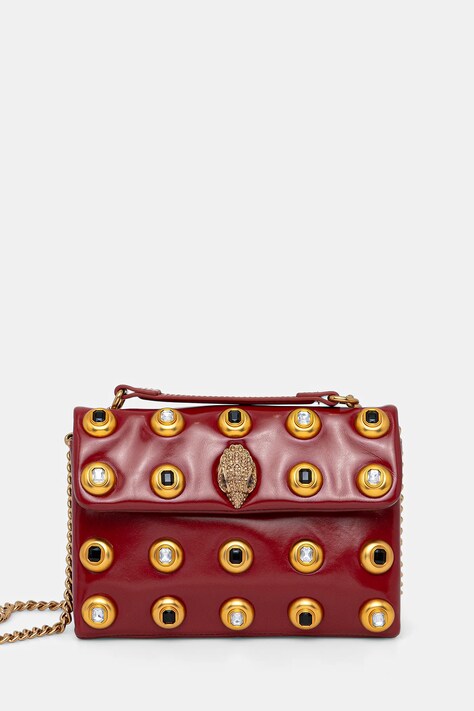 Kurt Geiger London torebka skórzana KENSINGTON kolor bordowy 4700250319