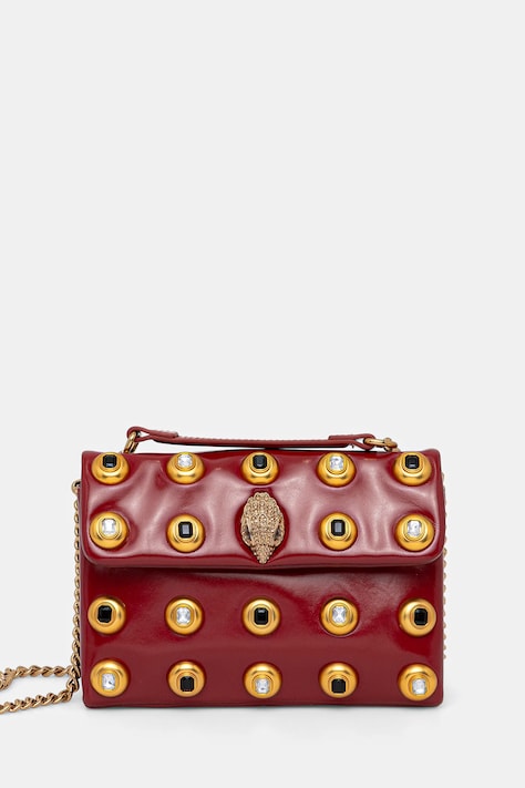 Kurt Geiger London geantă de piele KENSINGTON culoarea bordo, 4700250319