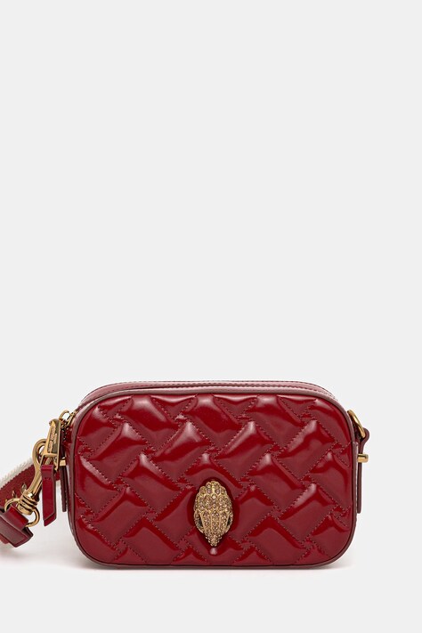 Kurt Geiger London torebka skórzana KENSINGTON kolor bordowy 9078950319