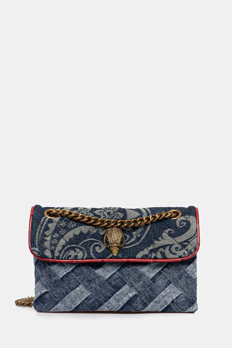Kurt Geiger London torebka jeansowa KENSINGTON kolor niebieski 8885588069