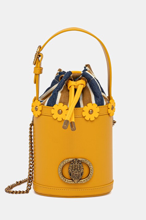 Kurt Geiger London torebka skórzana kolor żółty 4354794169