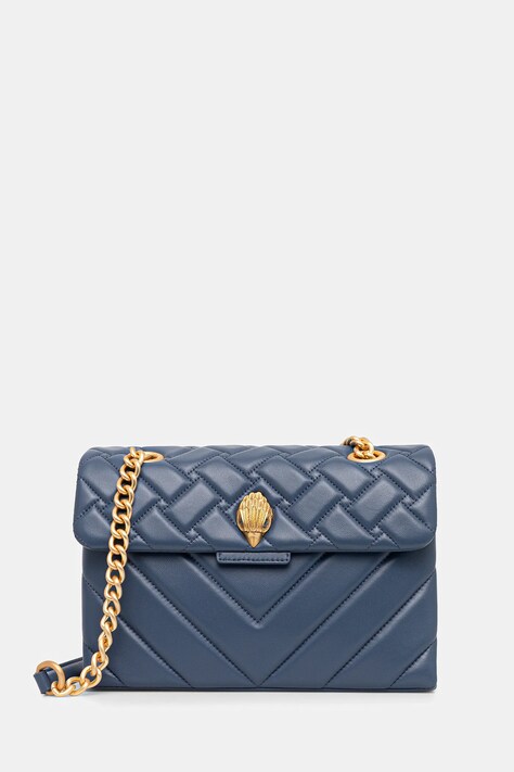 Usnjena torbica Kurt Geiger London KENSINGTON mornarsko modra barva, 3586289109