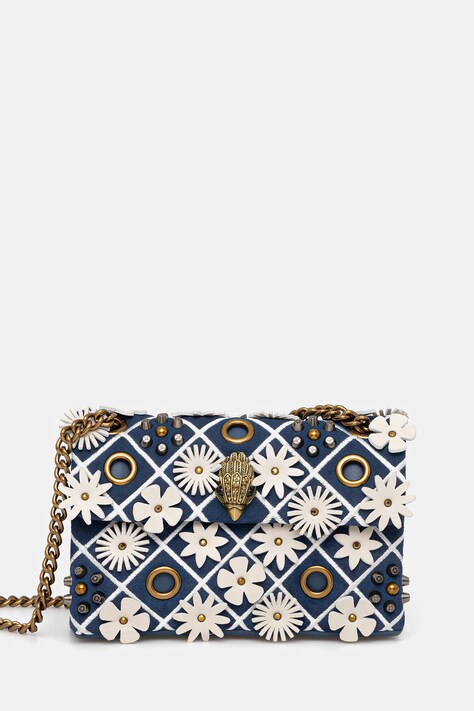 Kurt Geiger London torebka skórzana KENSINGTON kolor granatowy 4696186109