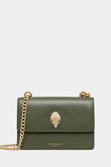 Kurt Geiger London torebka skórzana SHOREDITCH kolor zielony 3536275109