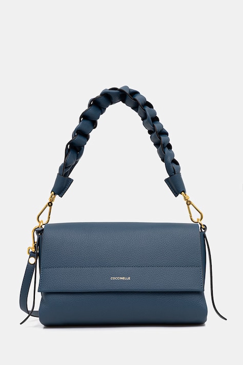 Coccinelle torebka skórzana BOHEME GRANA DOUBLE kolor turkusowy E1.M50.12.01.01