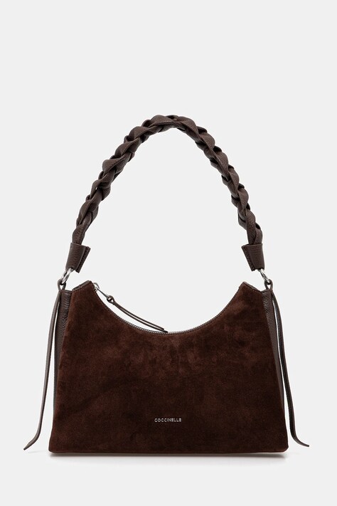 Coccinelle torebka zamszowa BOHEME SUEDE BIMATERIAL kolor brązowy E1.P6P.13.03.01
