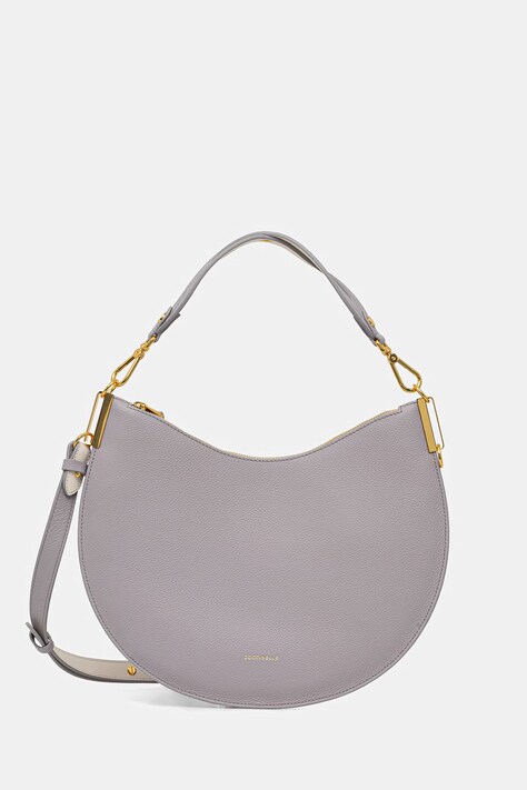 Coccinelle torebka skórzana COCCINELLESUNUP kolor szary E1.QKF.13.02.01