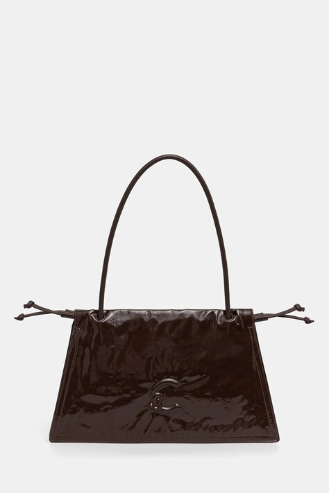 Coccinelle poșetă de piele DULSE SHINY culoarea maro, E1.TS9.13.01.01