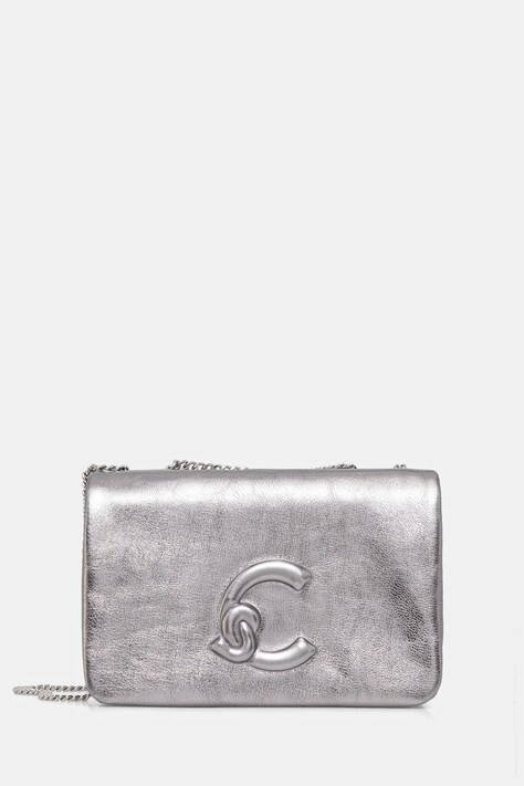 Coccinelle torebka skórzana DULSE kolor srebrny E5.SS5.52.01.01