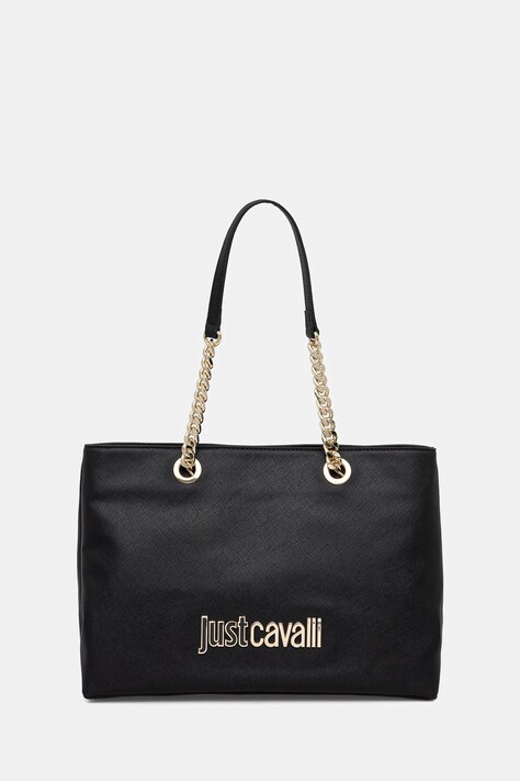 Τσάντα Just Cavalli χρώμα: μαύρο, 79RA4BB9 ZS766