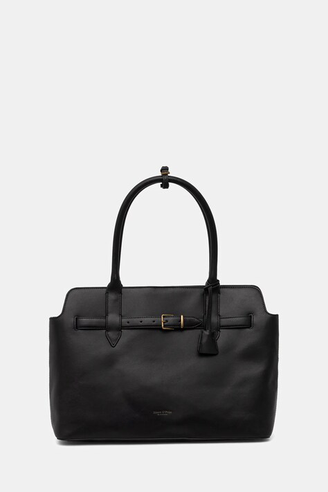 Marc O'Polo poșetă de piele culoarea negru, 50818770301104