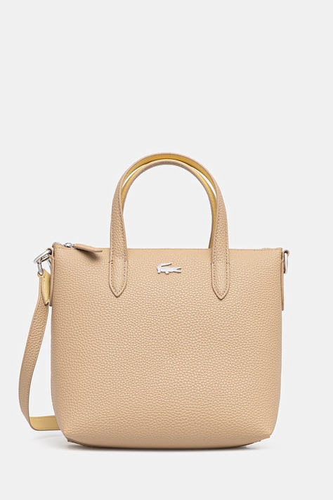 Lacoste torebka tote damska z imitacji skóry beżowa NF5126AA