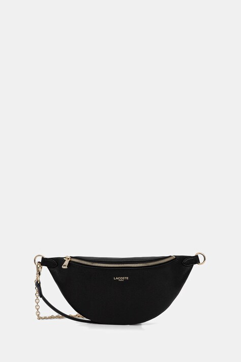 Lacoste poșetă de piele culoarea negru, NF5098PH