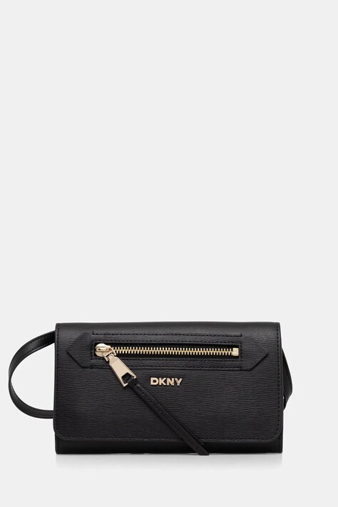 Dkny torebka skórzana kolor czarny R52E3K47