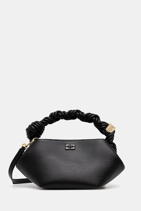 GANNI torebka skórzana Ganni Bou Bag Mini kolor czarny A6946