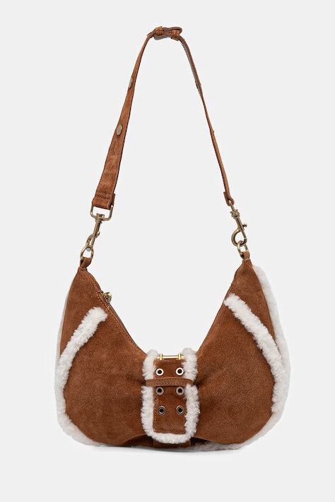 Marciano Guess torebka zamszowa kolor brązowy 5BGZ18 7412A