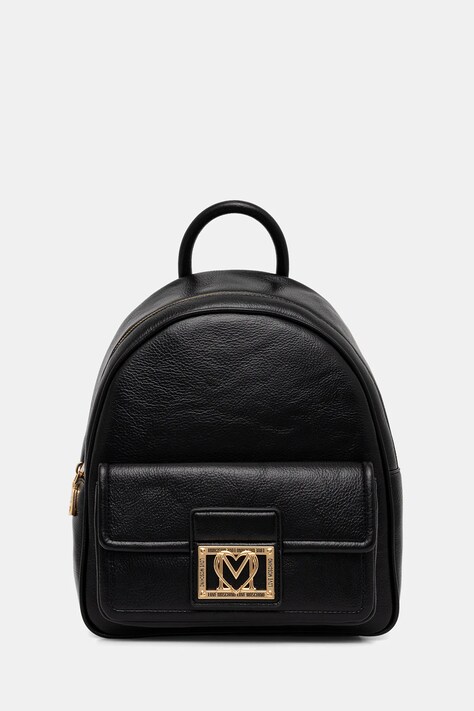 Love Moschino plecak damski kolor czarny mały z aplikacją JC4091PP1NLI0000