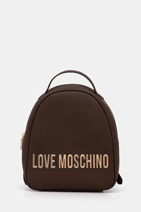 Love Moschino plecak damski kolor brązowy mały z aplikacją JC4197PP1NKD0301