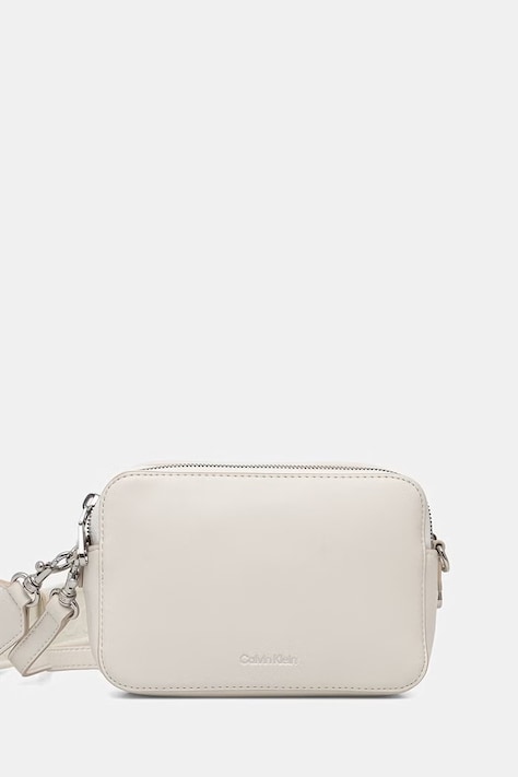 Calvin Klein borsa a tracollo da donna in similpelle beige LV04F3165G