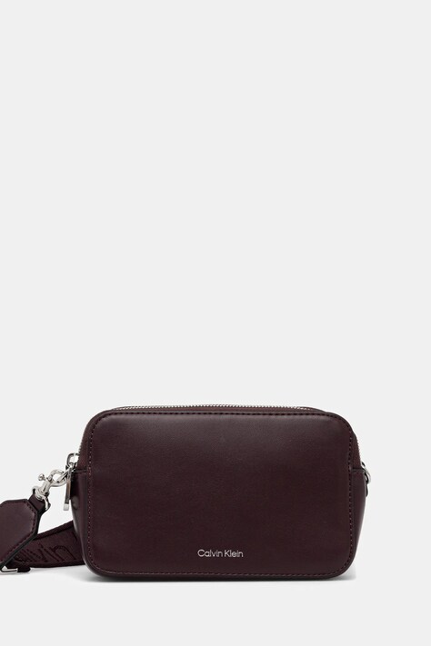 Kabelka Calvin Klein hnědá barva, LV04F3165G