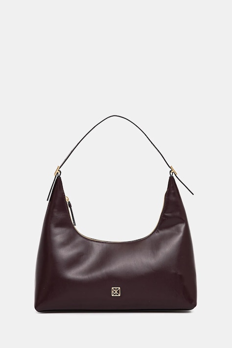 Кожаная сумочка Calvin Klein цвет бордовый LV04F3262G