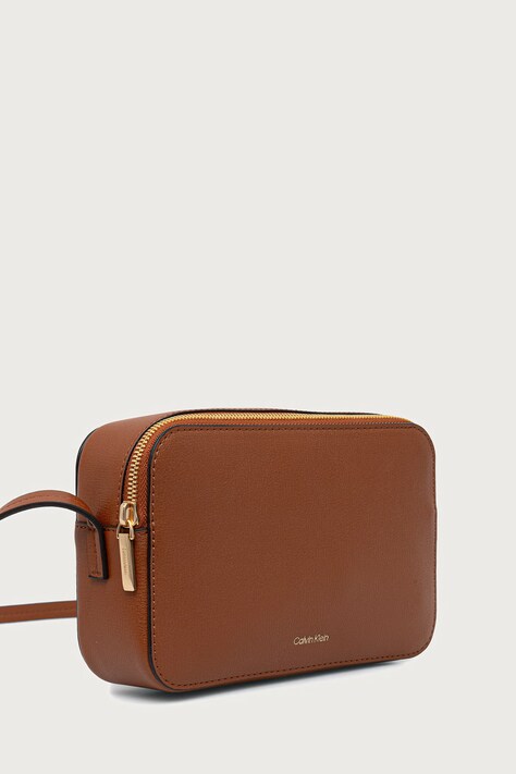 Calvin Klein Torebka crossbody damska z imitacji skóry pomarańczowa LV04F3276G