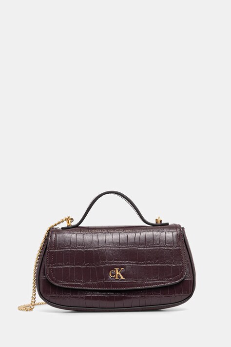 Τσάντα Calvin Klein χρώμα: μοβ, LV04F3287G