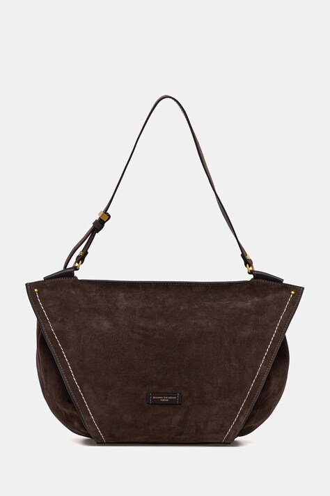 Gianni Chiarini torebka zamszowa BLOOM kolor brązowy BS.12037.CM
