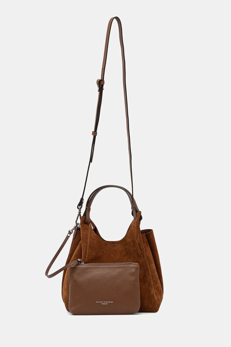 Gianni Chiarini torebka zamszowa DUA kolor brązowy BS.9779.CM