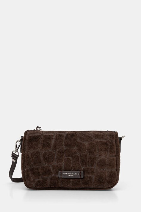 Gianni Chiarini torebka zamszowa NORA POUCH kolor brązowy BS.10224.CM